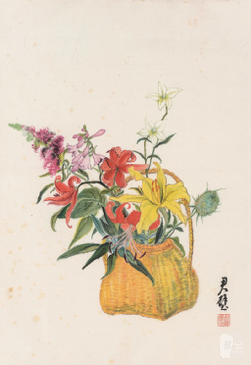 方君璧 1898-1986 一篮繁花